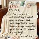 Father's Day Birthday Gifts,to My Dad Gifts from Daughter Son, Best Dad Gifts Ideas Soft Throw Blanket Thanksgiving Christmas Day Birthday Gifts 50 * 60'' (DAD)