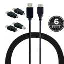 6ft.
 
Universal
 
USB
 
2.0
 
Adapter
 
Kit,
 
Black