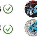a Pair of Children's Bicycle Riding Flash Silent Training Wheels, Suitable for 12-20 inch Single Speed Bicycles (black)