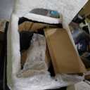 GREENSTELL Small Vanity Stool Chair with Storage and Folding Back, 13.4" x 15" x 30" Square Faux Fur Soft Ottoman, 4 Metal Legs with Anti-Slip Feet, Furry Padded Seat for Makeup, Bedroom, White