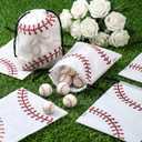 3 x 10 Pcs 6 x 8 In Drawstring Baseball Themed Party Favor Snack Goodie Bags, 1 Count