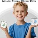 Visual Timer for Kids with Pause Function, 60 Minute Countdown Timer for Kids Desk Study, Teaching, Kitchen Cooking, Office Meetings, Time Management for ADHD (White)
