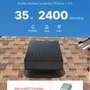 VEVOR 35W Solar Attic Fan, 2400 CFM with Auto Temp Control, Weatherproof, Low-Noise Automatic Ventilation for Attic, Shed, & Garage