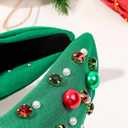 4 x Ivyu Christmas Headbands for Women Adults Girls Green Headband with Jeweled Pearl Sparkly Headbands