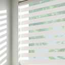 Color-Matched Custom Cordless Zebra Blinds, Light Control for Day and Night, Privacy Light Filtering Dual Layer Window Shade, Energy-Saving Cordless Zebra Blinds for Windows, Window Shade (03- Ivory)