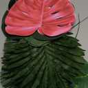 Giegxin 46 Pcs Tropical Artificial Palm Leaves Monstera Decoration Green Hot Pink Set for Flamingo Luau Hawaiian Aloha Theme Party Summer Beach Tropical Birthday Baby Shower Wedding Decor(Pink)