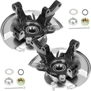 2 Front Steering Knuckles and Wheel Bearing Hub Assembly for Jeep Patriot 07-17, for Compass 07-17, for Dodge Caliber 07-12, 2.0L 2.4L, 4WD AWD FWD, Left Driver and Right Passenger Side, 698411 698410