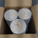 Lamosi 16 OZ Disposable Coffee Cups with Lids 50 Pack, Paper Insulated Corrugated Ripple Wall Cup for Hot Beverages (Blue)