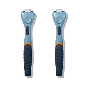 Dollar Shave Club | Razor Handle (2 Pack) Blue | Replacement Razor Blade Handles | Not Compatible with Other Razor Brands