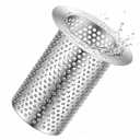 Otoolling 1 Pcs 3" Diameter Commercial Floor Drain Strainer 4" Tall Perforated Cylindrical Mesh 316 Stainless Steel Drain Basket with Carry Handle –Heavy-Duty, for Restaurants, Kitchens, Factories