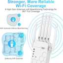 2026 WiFi Extender Signal Booster for Home, 6X Faster, Covers Up to 12,880 Sq.Ft, 105 Devices, Wi-Fi Repeater with Ethernet Port, Wireless Long Range Amplifier, 1-Tap Setup, Works with All Routers