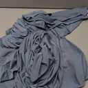 Peomeise 8FT Spandex Table Cover Rectangular Stretch Spandex Tablecloth (Dusty Blue,8FT)