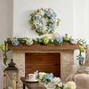 Valery Madelyn 9FT Hydrangeas Spring Summer Flower Garland for Mantle Decor