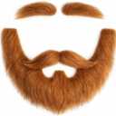 DIY Self Adhesive Fake Mustache Set Fake Beard Material Novelty Mustaches for Costume and Halloween Festival Party