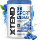 XTEND Sport BCAA Powder Blue Raspberry Ice - Electrolyte Powder for Recovery & Hydration with Amino Acids - 30 Servings 2 Pack (BB: 05/2027)