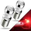 AUXITO 1156 LED Bulb Red 400% Super Bright 7506 BA15S P21W LED Replacement with Projector for Taill Brake Backup Reverse DRL Signal Parking Lights, Pack of 2