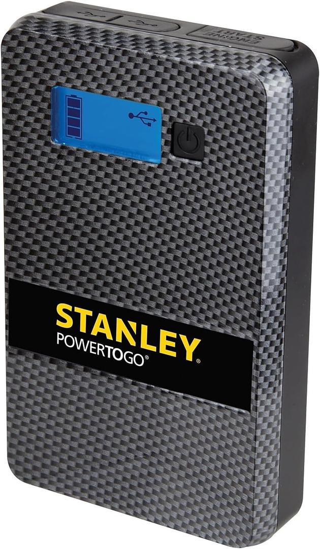 STANLEY SS4LS Lithium Ion Power Station Jump Starter and 8000mAh Portable Power Bank: Dual 3.1A USB Ports, Battery Clamps