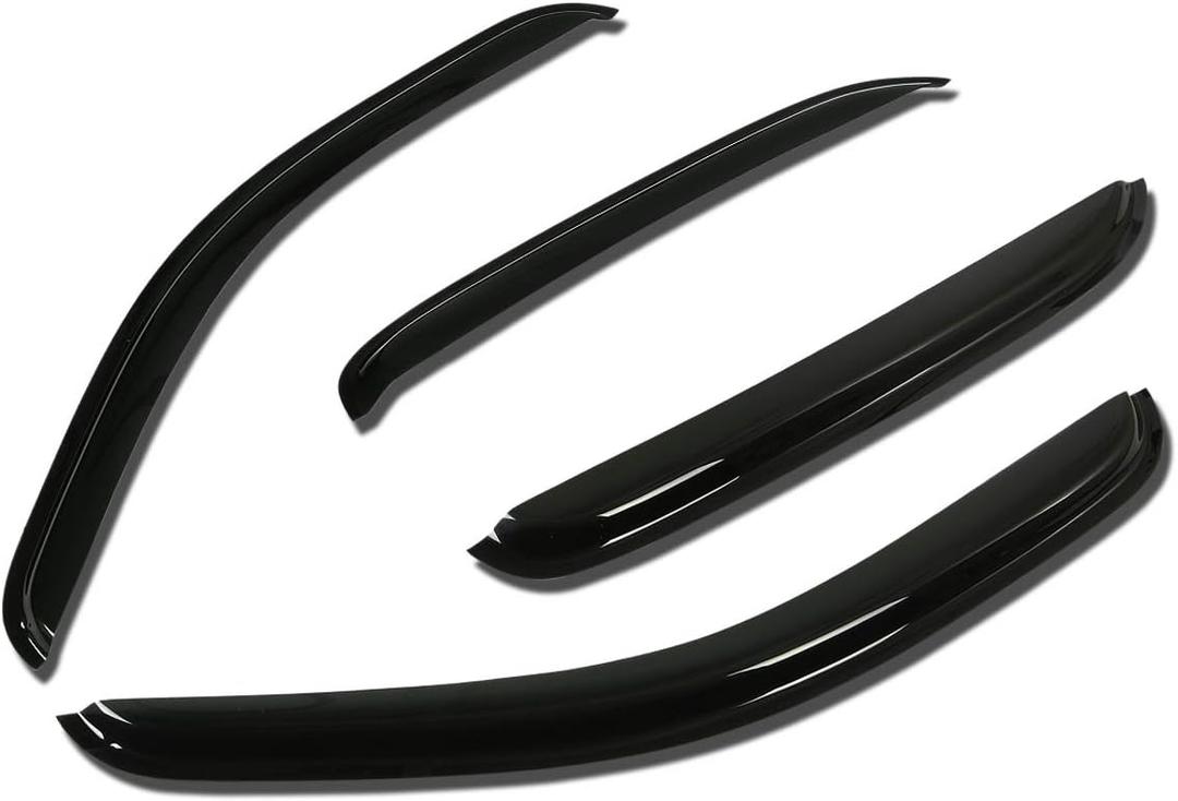 DNA MOTORING WVS-135 4 Piece Vent Window Visor Deflector Rain/Sun Guard Compatible with 92-99 C/K1500 Suburban C/K2500 Suburban, Dark Smoke, 92-00 Chevy/GMC