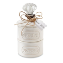 Mud Pie Door Knob Salt Cellar Set, White
