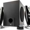 Cyber Acoustics CA-3090 2.1 Speaker System with Subwoofer with 18W of Power Easy Setup and Convenient Controls, Great for Music, Movies, and Gaming