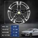 New Single 18x7.5 Inch 18 Inch 18" Premium Aluminum Alloy Wheel Rims Fit for KIA K5 2021 2022 2023 2024, Direct Fit OEM Replacement Rim, Machined Grey, 18946