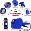 KPX MX5500 Pricing Tag Gun with 5150 pcs White Label Gun Stickers & 3 Extra Inker Rollers, Pricing Label Gun, 8 Digits Retail Pricing Gun and Labels for Grocery Store, Food (Blue)