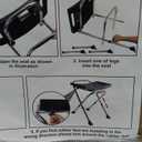 17.5" Folding Shower Chair Seat, Small Shower Chair for Inside Shower, Portable Travel Shower Stool (Black)