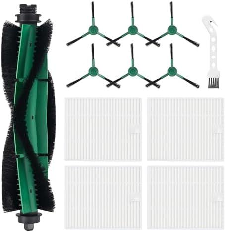 Set of 2 Packs, Replacement Parts Accessories Compatible with iRobot Roomba 105 Vac, Q0120, Q011, Q0520, Y0110, Y0140, Robot Vacuum, 1 Roller Brush, 4 Hepa Fil-ters, 6 Side Brushes, 1 Cleaning Brush