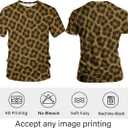 Funny Leopard Graphic T-Shirt Novelty Short Sleeve Crewneck Shirt (XXL)