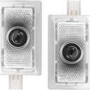 2Pcs Door Lights Logo, Welcome Puddle Courtesy Step Lights Compatible with Challenger Accessories Never Fade Ghost Shadow Projector(Red R/T)