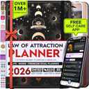 Deluxe 2026 Planner Weekly and Monthly | Law of Attraction Planner with Productivity App | 12-Month for Productivity, Gratitude & Goal Setting | Includes Foldable Vision Board, Gift Box & Stickers, B5 18.29 x 25.65 cm