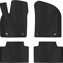 Car Floor Mats Custom Fit for 2022 2023 Jeep Grand Cherokee WK, 2016-2021 Jeep Grand Cherokee (Non L)/Dodge Durango Rubber Auto Floor Liners Set All Weather Protection Full Black