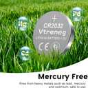 CR2032 Battery, 3V Button Coin Lithium Battery,Suitable for Watches, Calculators, Electronic Toys - Long-Lasting (10 Count)