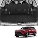 Custom for 2024 2025 2026 Toyota Grand Highlander Cargo Mats Trunk Liner with 2nd 3rd Rear Seat Backrest Mat All Weather TPE Protection Mat Accessories (for 2024-2026 Toyota Grand Highlander)
