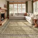 8x10 Area Rugs for Living Room Bedroom, Washable Vintage Boho Brown