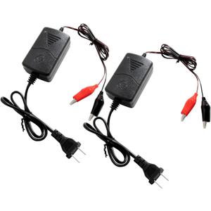 2Pc 12V 1000mA Automatic Battery Charger, Maintainer, Trickle and Desulfatorr with Short Circuit Protection
