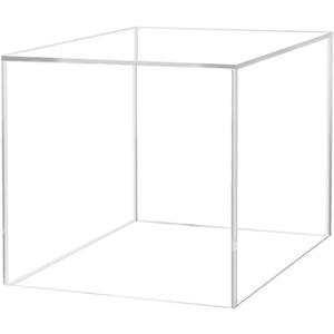 8 Inch One Piece Box Clear Acrylic Display with One Open Side No Lid Versatile One Piece Square Plexiglass Retail Product Riser or Merchandise Storage Bin No Assembly by Marketing Holders
