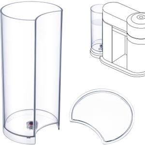 Feekoon Water Tank Reservoir & Lid Cover Replacement Compatible with Nespresso Vertuo Next, Compatible with Krups XN910B XN9105 XN910C Coffee Machine, Coffee Machines Replacement Parts, Clear