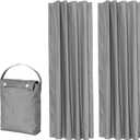 Amazon Basics Portable Blackout Curtain Shade with Suction Cups, 50" x 78", 2-Pack, Dark Grey