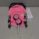 The New York Doll Collection My First Doll Stroller with Basket, Foldable Doll Stroller (Pink Quilted)