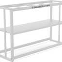 Akenow 55-75 Gallon Fish Tank Stand with Storage Shelf, 48.5 x14.9 x 29.2 Inch Aquarium Stand, Turtle Tank, Reptile Terrariums and Breeder Tank Stand,980LBS Capacity, White