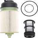 Fuel Filter Element and Pre-screen Fit for Detroit Diesel Engines DD13 DD15 DD16 Freightliner Western Star,Replace# A4720900651 PF9908