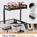 HBL' 2-Pack Large Metal Under Sink Organizer, 2-Tier Slide-Out Under the Kitchen Sink Organizer and Storage,Height Adjustable Under Sink Storage Shelves for Bathroom.