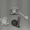 Stainless Steel Coffee Capsules, Reusable Espresso Capsules for K Fee Pods Refillable Coffee Capsule Filter with 30 mm Tamper and 1 Spoon 1 Brush