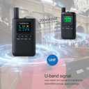 Wireless Tour Guide System,Long Range 200m/656ft,Upgraded Noise Reduction,Classic Style, 40H Long Battery,Upgraded Noise Reduction, for Court,Training,Interpreter (1 Transmitter 2 Receivers)