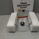 Bezrat Glass Microwave Cover with Silicone Knob and Handles, Splatter Guard Lid, BPA Free, Dishwasher Safe (Black)
