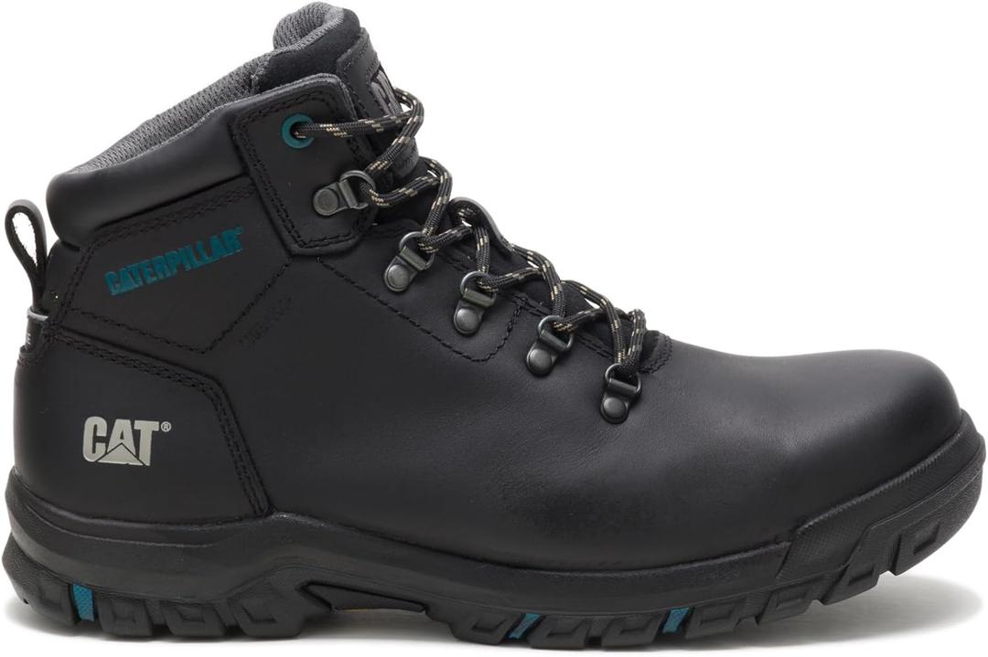 CAT Women's Mae Waterproof Steel Toe Work Boot (6.5, Black)