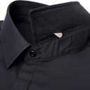 Alimens & Gentle Men's Dress Shirts French Cuff Long Sleeve Regular Fit Formal Tuxedo Cufflinks Shirt (Black) 18