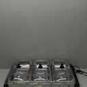 Elite Gourmet EWM-6171 Triple 3 x 2.5 Qt. Trays, Buffet Server, Food Warmer Temperature Control, Clear Slotted Lids, Perfect for Parties, Entertaining & Holidays, 7.5 Qt Total, Stainless Steel