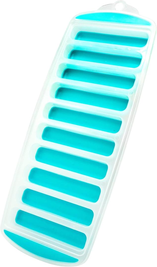 Jacent Resusable Silicone and Plastic Water Bottle Ice Cube Stick Tray, Easy Push & Pop Ice Cubes for Water Sports Bottle: 1 (ONE) Pack Water Bottle Ice Cube Stick Tray
